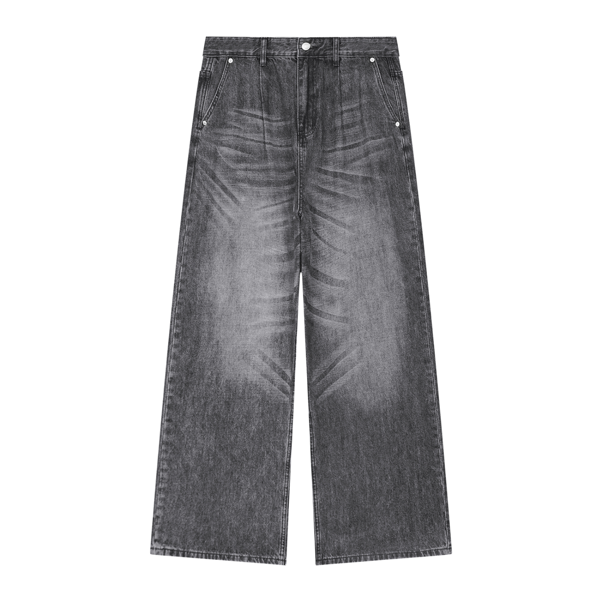 VFF vintage wash baggy jeans in black