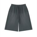 VFF sunfade raw edge fleece shorts in Gray – front view