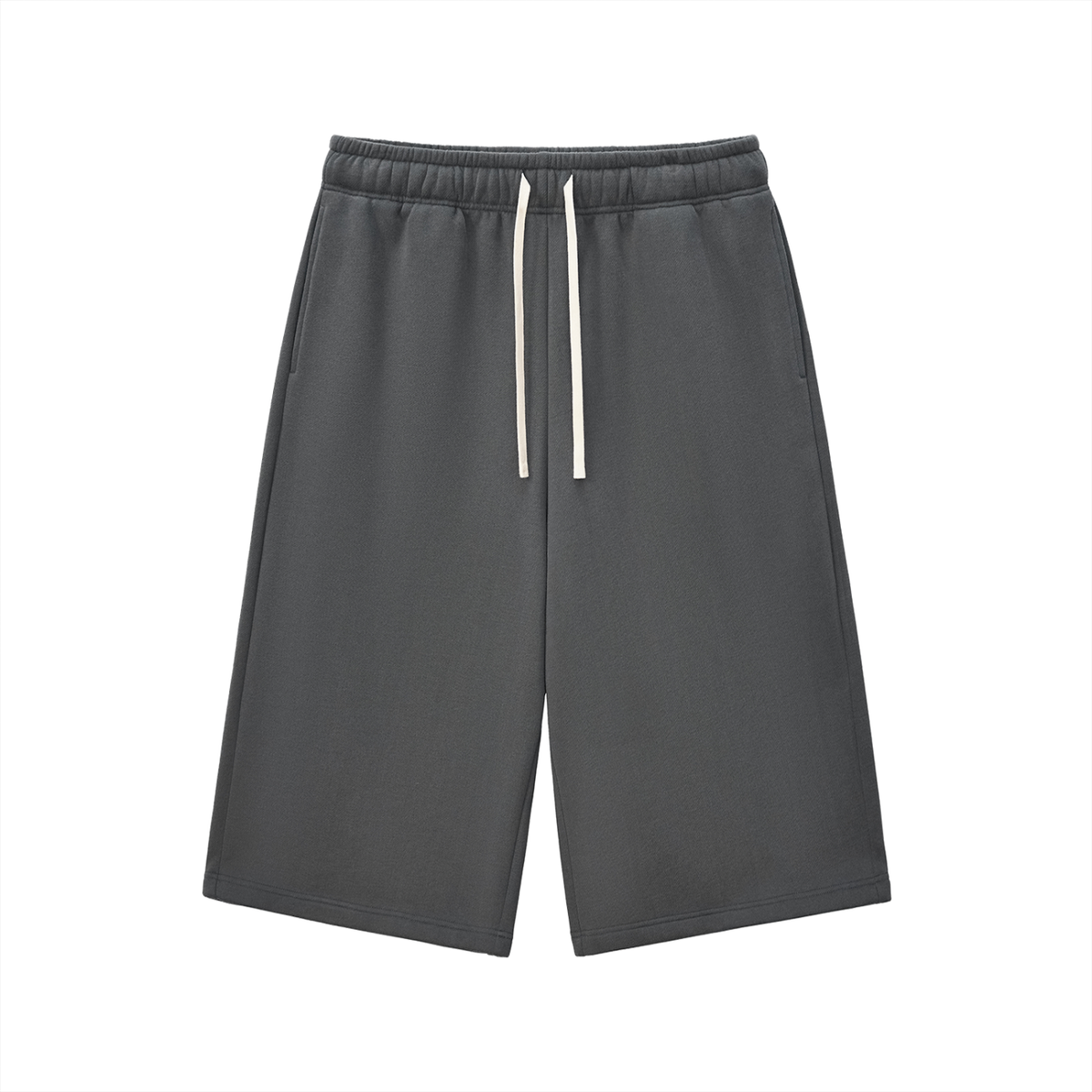 VFF relaxed drawstring 3/4 sweatpants in Charcoal Gray – front view