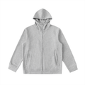 VFF high neck zip-up hoodie in Gray – front view