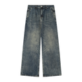 VFF vintage wash baggy jeans in Jeans Blue – front view