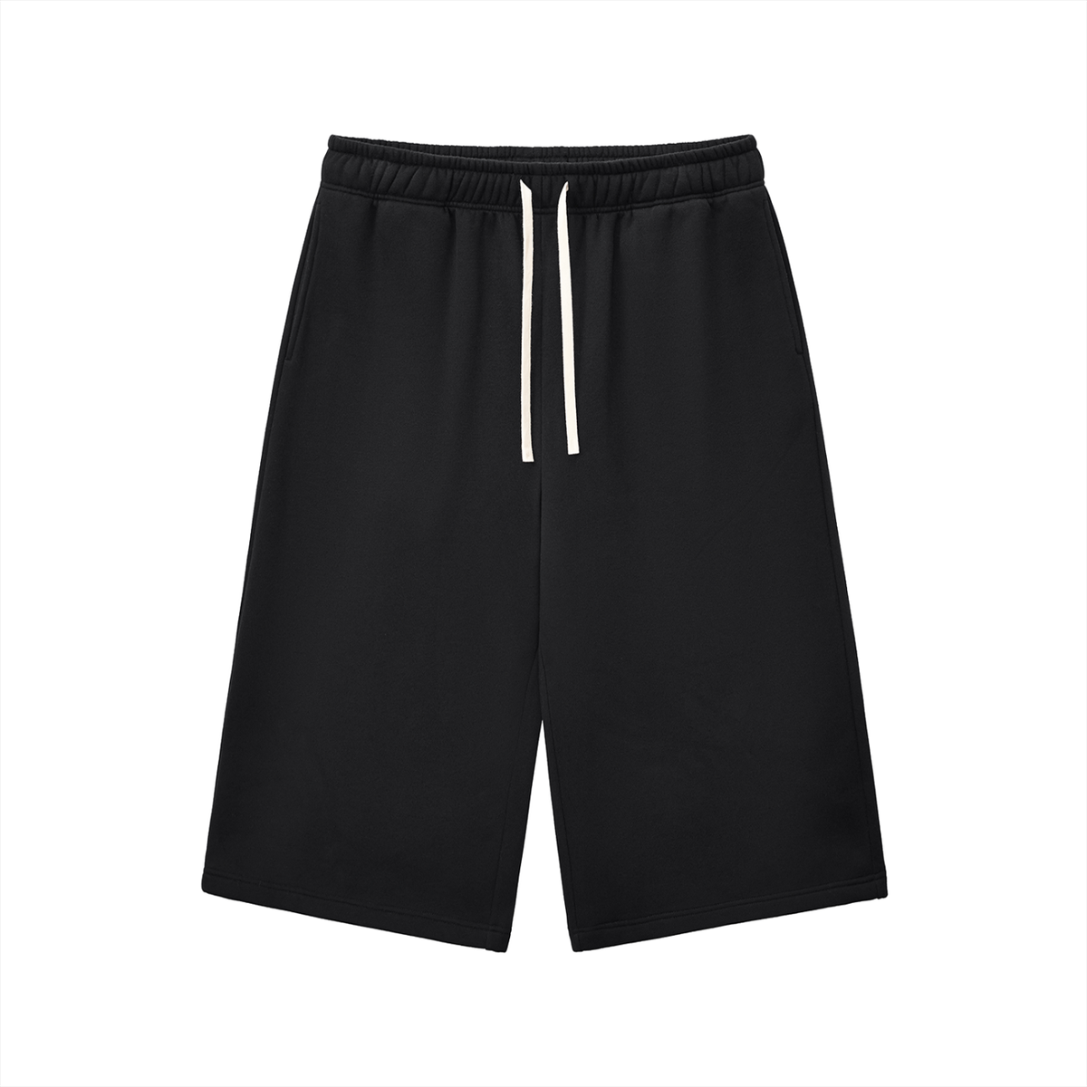 VFF relaxed drawstring 3/4 sweatpants in Black – front view