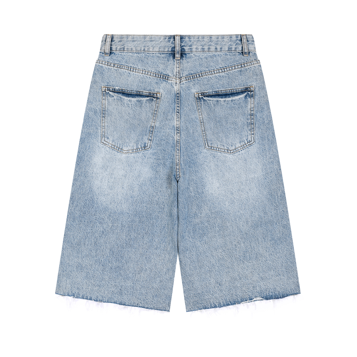 VFF vintage wash wide leg denim shorts – alternate view