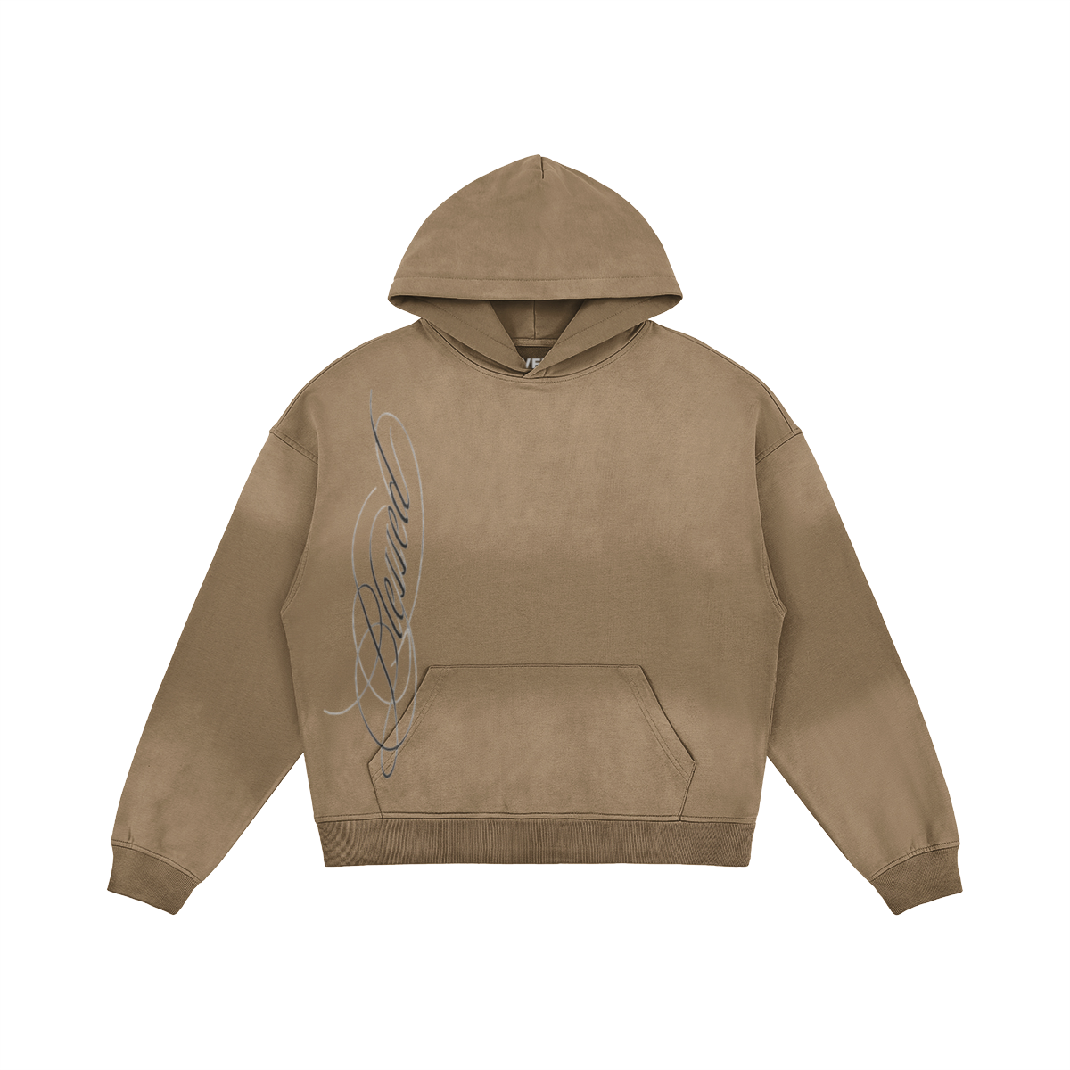VFF Blessed oversized graphic hoodie in Camel – front view