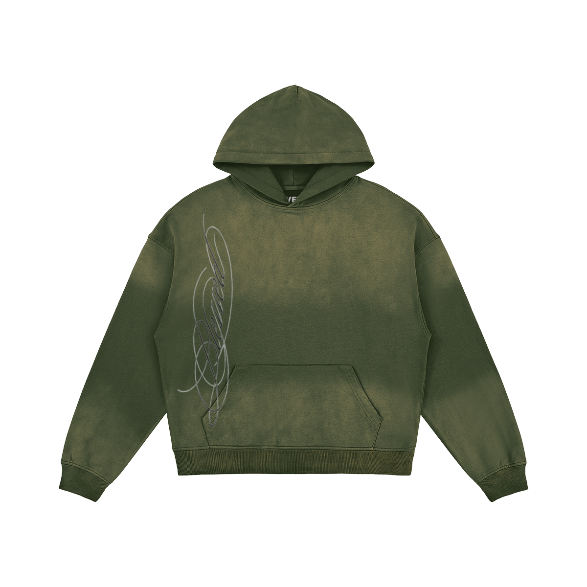 VFF Blessed oversized graphic hoodie in Green – front view