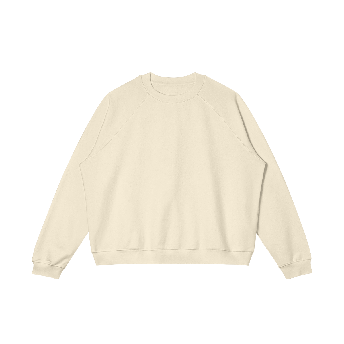 VFF heavyweight oversized crewneck sweatshirt in Rice Apricot – front view