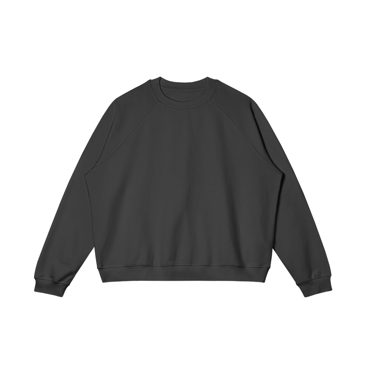 VFF heavyweight oversized crewneck sweatshirt in Black – front view