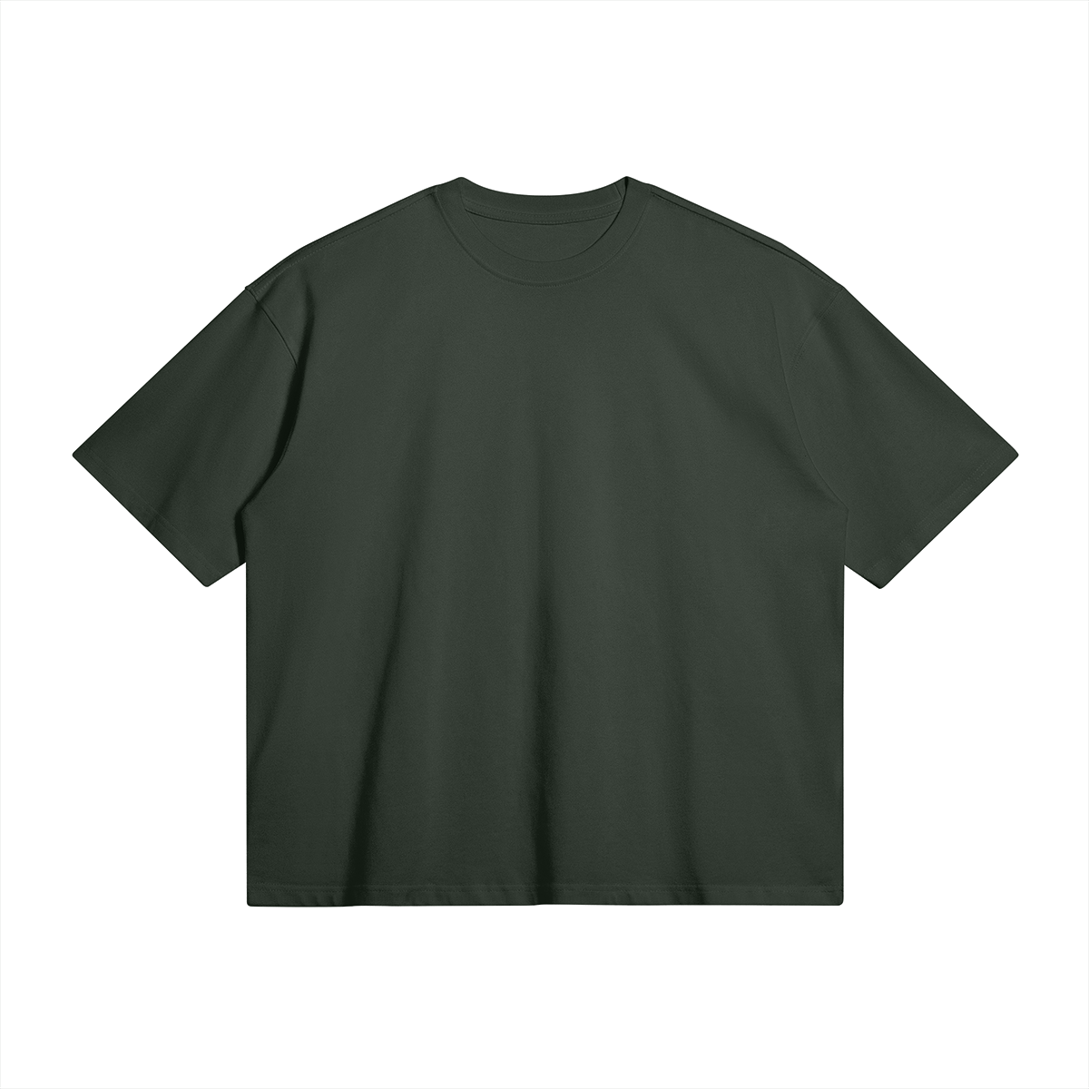 VFF 280 GSM ultra heavyweight boxy t-shirt in Medium Jungle Green – front view