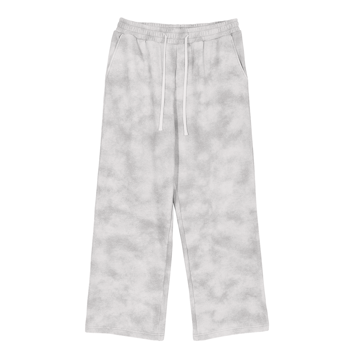 VFF dirty washed fleece sweatpants in Flower Gray – front view
