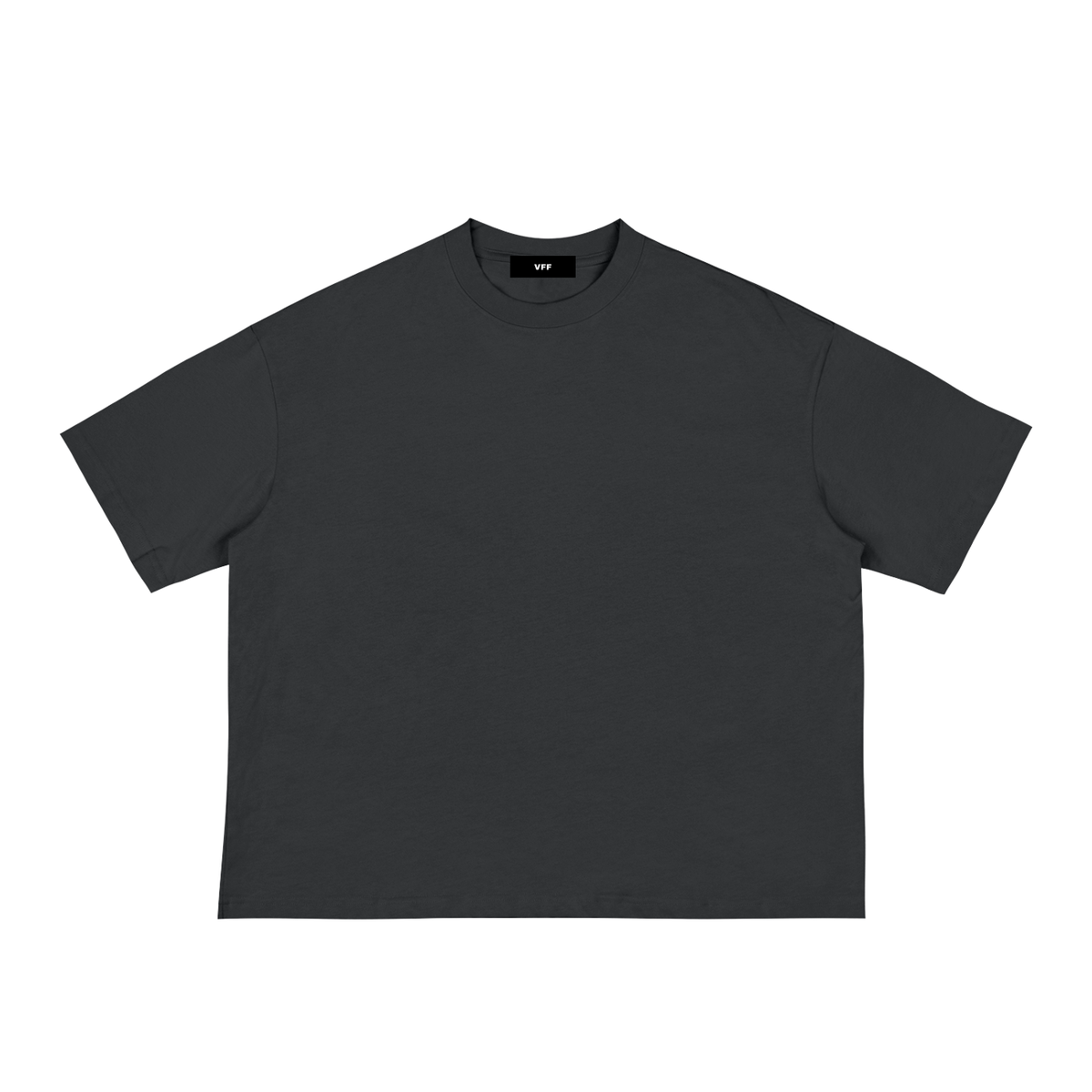 VFF 230 GSM boxy fit cotton t-shirt in Black – front view