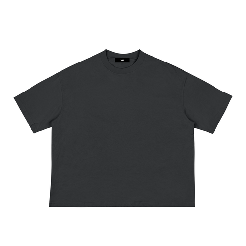 VFF 230 GSM boxy fit cotton t-shirt in Black – front view