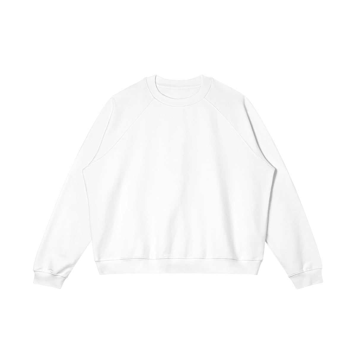 VFF heavyweight oversized crewneck sweatshirt in White – front view