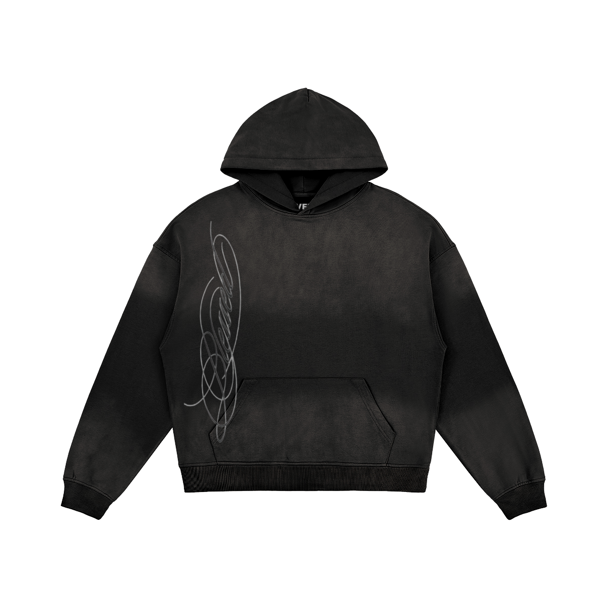 VFF Blessed oversized graphic hoodie in Black – front view