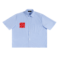 VFF oversized striped boxy shirt in Blue – front view