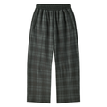 VFF plaid straight leg pants in Dark Gray Plaid – front view
