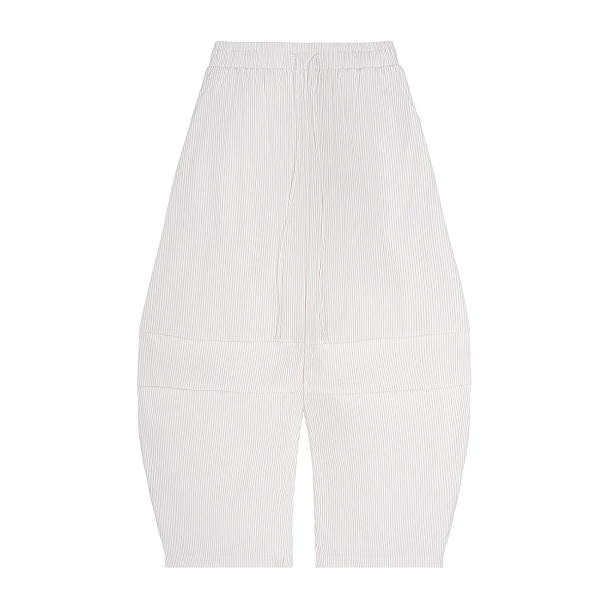 VFF vertical stripe barrel pants in Apricot – front view