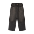 VFF black vintage wash heavyweight jeans in Black – front view